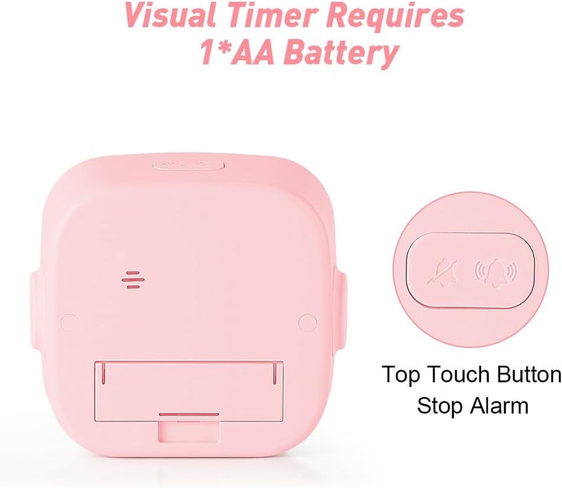 hotut 60 Minute Visual Timer for Kids,Visual Countdown Timer Clock Kids Timer,Pomodoro Timer with Rainbow Pattern,Desk Timer Kids Time Management Tools,Non-Ticking 60 Minute Visual Countdown Timers - Image 3