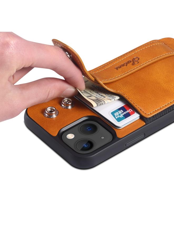 Suteni Case For iPhone 14 215 Wrist Strap PU Phone Case - Image 5