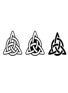 Datewithshower Temporary Tattoos 6 Sheets Celtic Trinity Knot Die Cut Geometric Irish Design Stenci Tattoo Stickers for Adult Kids Women Men Arms Legs Chest Waist Neck 3.7 X Inch Triangle  - Image 1