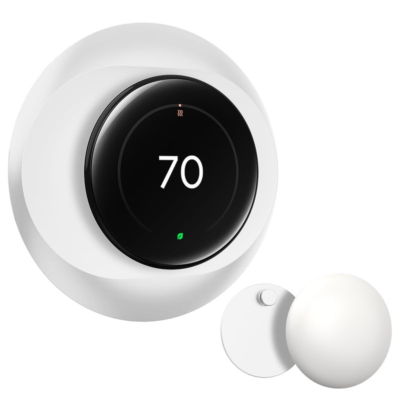 CaseBot Wall Plate Cover Compatible with Google Nest Learning Thermostat 4th Gen Practical Nest Thermostat Trim Kit with Temperature Sensor Holder Easy Installation White