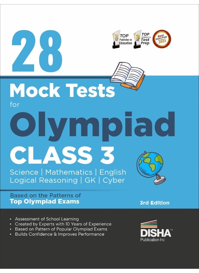 28 Mock Test Series for Olympiads Class 3 Science, Mathematics, English, Logical Reasoning, GK & Cyber 2nd Edition Disha Experts 