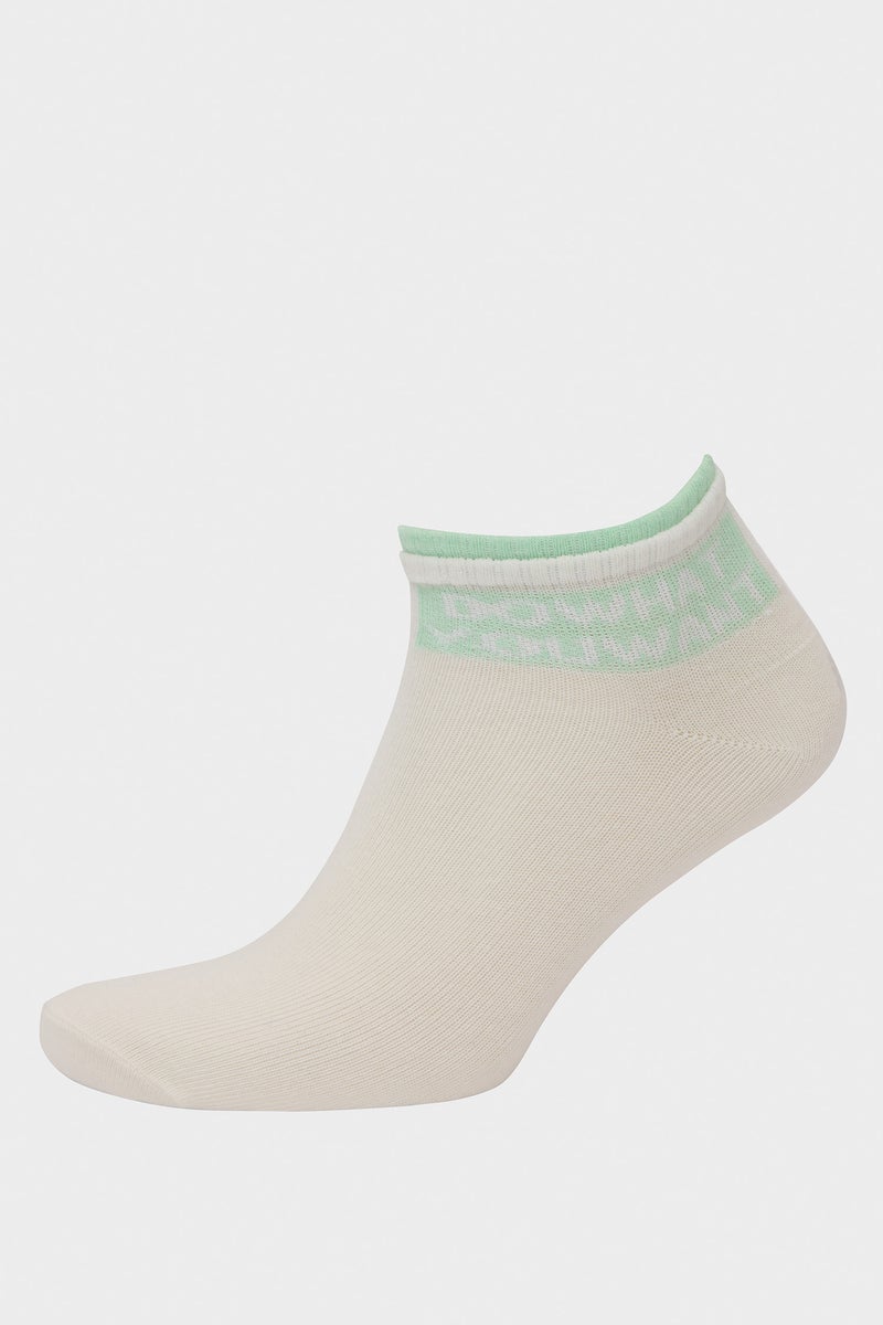 DeFacto Woman Slogan 5 Piece Short Socks - Image 3