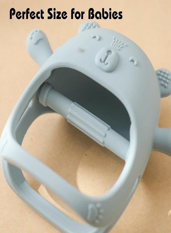 GUCHIGU BPA-Free Silicone Baby Teether Toy, Perfect Teething Toy for Babies 3-6 Months, 6-12 Months, Easy-Grip Sensory Teething Relief Toys (BT2232A, Blue) - Image 2