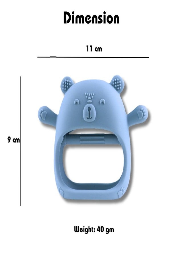 GUCHIGU BPA-Free Silicone Baby Teether Toy, Perfect Teething Toy for Babies 3-6 Months, 6-12 Months, Easy-Grip Sensory Teething Relief Toys (BT2232A, Blue) - Image 3