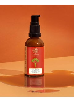 Forest Essentials SUN FLUID Tender Coconut Water with Turmeric & Basil Leaf SPF 50 | PA + + | Lightweight Non-sticky Sunscreen, No White Cast, UVA & UVB Protection | For Dry, Normal, Combination/Oily Skin | 50 ml  - Image 5