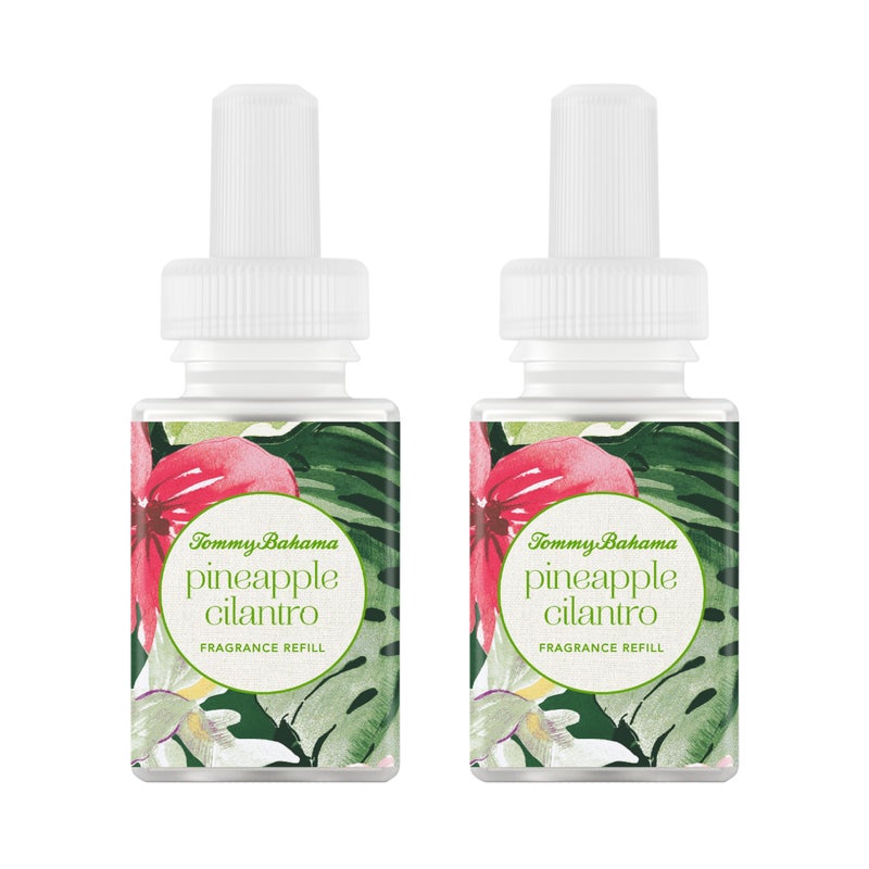 Pura & Tommy Bahama Home Scent Refill - Smart Home Air Diffuser Fragrance - Up to 120-Hours of Premium Fragrance per Refill - Household Essential - Diffuser Fragrance - 2 Pack  Pineapple Cilantro - Image 1