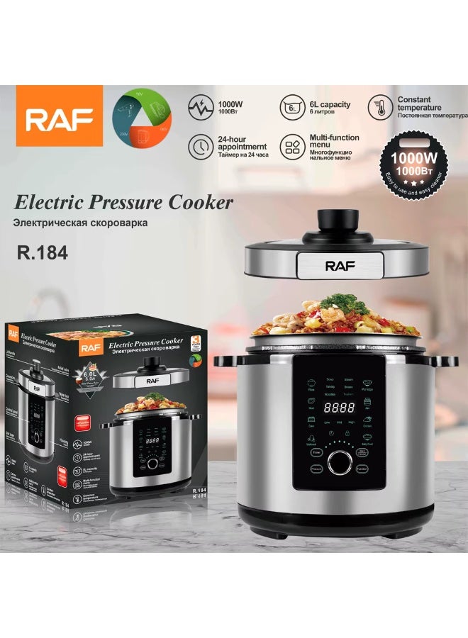 آر إيه أف حلة ضغط كهربائية متعددة الوظائف/شاشة رقمية/6 لتر/1000 واط - Image 1