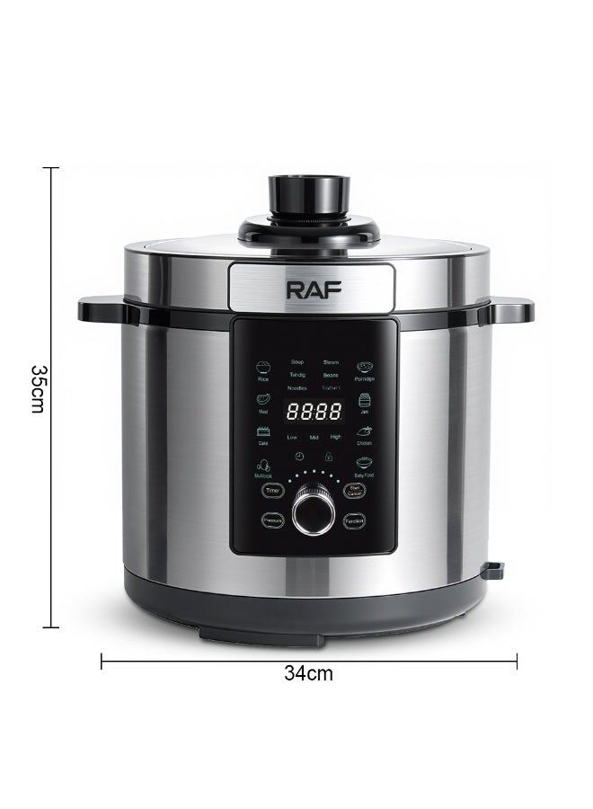 آر إيه أف حلة ضغط كهربائية متعددة الوظائف/شاشة رقمية/6 لتر/1000 واط - Image 2