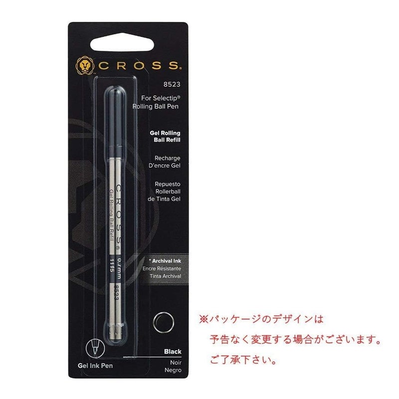 Cross Refill for Selectip Gel Roller Ball Pen, Black, 1 per Card (8523) (TwÐ¾ PÐ°ck, Black) - Image 4
