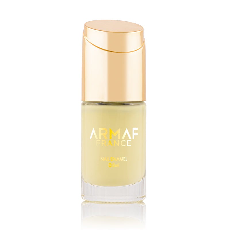 Armaf France Glitter Nail Enamel 8ml, Lemon Meringue, Long Lasting Nail Polish, Shimmer Finish High Shine, Quick Dry Resistant Nail Colour, Long Lasting, Lightweight & Non Sticky, Best For Every Outfit