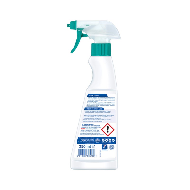 Dr. Beckmann Dr Beckmann Stain Devils Deo And Sweat Stain Remover Spray - 250 milliliters - Image 2