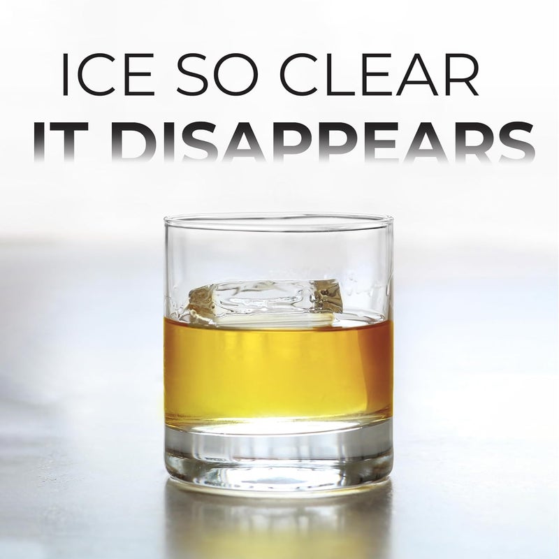 True Cubes Crystal Clear Ice Cube Maker, 4 Large 2"x2"x2" Ice Cubes for Cocktails and Drinks, Silicone Mold for Pure, Bartender-Quality Ice - Great for Hosting and Entertaining, Whiskey Gifts for Men - Image 3