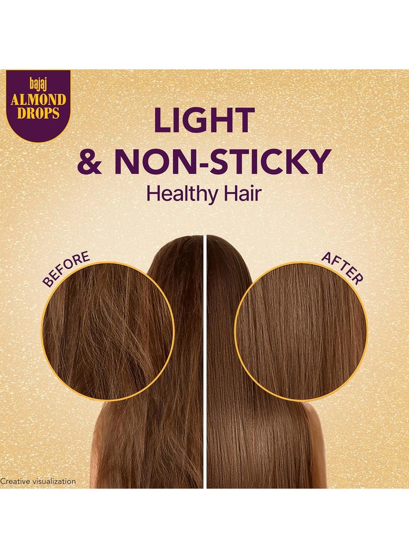 بجاج زيت شعر قطرات اللوز للشعر، 625 مل، زيت للشعر، 6X فيتامين E، زيت اللوز، خفيف وغير لزج، يتحكم في تساقط الشعر - Image 4