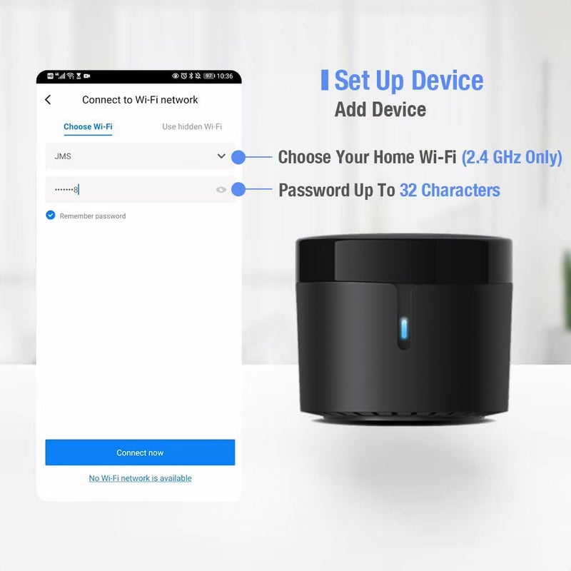 Broadlink Broadlink RM4 Mini Smart Remote And Sensor Cable Set RM4 Mini S Universal IR Remote Control Hub With Temperature Humidity Monitor USB Cable Compatible With Alexa Google Home IFTTT Black  - Image 5