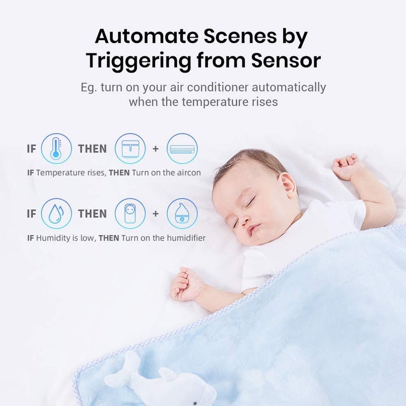 Broadlink Broadlink RM4 Mini Smart Remote And Sensor Cable Set RM4 Mini S Universal IR Remote Control Hub With Temperature Humidity Monitor USB Cable Compatible With Alexa Google Home IFTTT Black  - Image 3