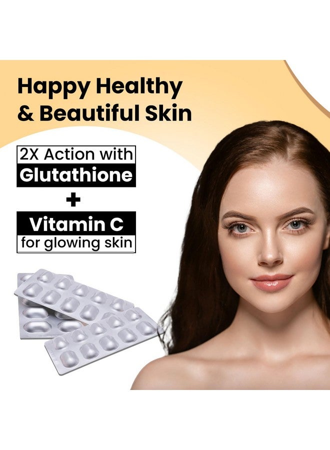 Co Luxury Glutathione Tablets 500mg | For Skin Brightening & Anti Ageing | With Vitamin C & Alpha Lipoic Acid | Pack of 1 | 10 Tablets - Image 3