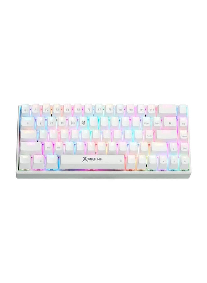 Wireless Gaming Keyboard with spill-resistant design and backlighting, white