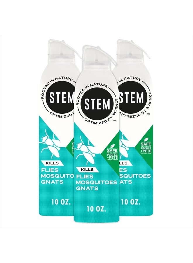 STEM Stem Kills Flies, Mosquitoes And Gnats: Plant-Based Active Ingredient Bug Spray, Botanical Insecticide For Indoor And Outdoor Use; 10 fl oz (Pack Of 3) - Image 1