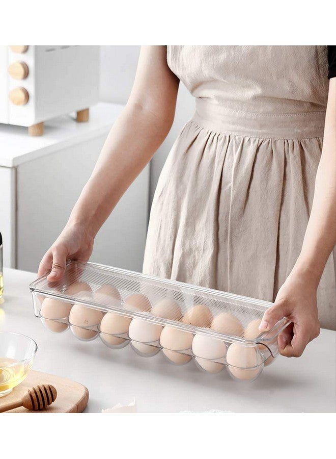 Inditradition Unbreakable Acrylic Egg Storage Box with lid | for 14 Eggs, BPA-Free, Refrigerator Safe (Transparent) - Image 5