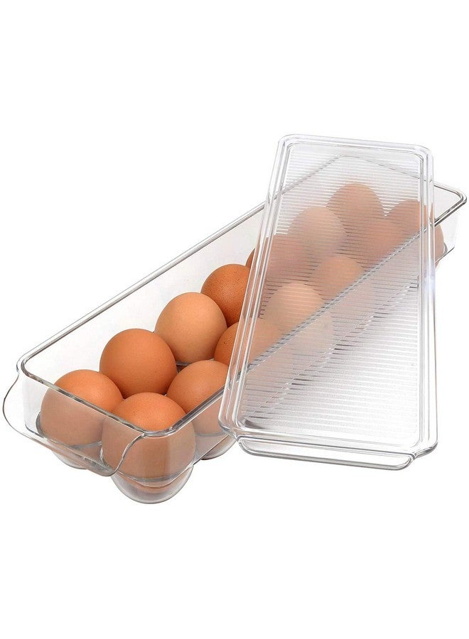 Inditradition Unbreakable Acrylic Egg Storage Box with lid | for 14 Eggs, BPA-Free, Refrigerator Safe (Transparent) - Image 1