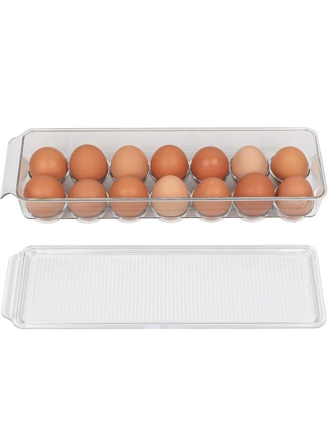Inditradition Unbreakable Acrylic Egg Storage Box with lid | for 14 Eggs, BPA-Free, Refrigerator Safe (Transparent) - Image 3