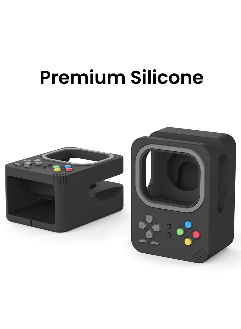 SYOSI Charging Stand Compatible with Apple Watch Ultra SE2 Series 8 7 6 SE 5 4 3 2 1 (49mm, 45mm, 44mm, 42mm, 41mm, 40mm, 38mm) Silicone Charging Holder Dock, Supports Nightstand Mode  - Image 5