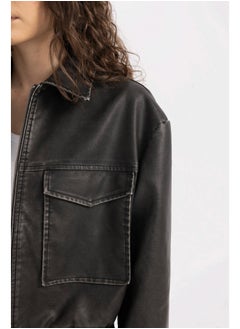 DeFacto Woman Regular Fit Polo Neck Coat  - Image 5
