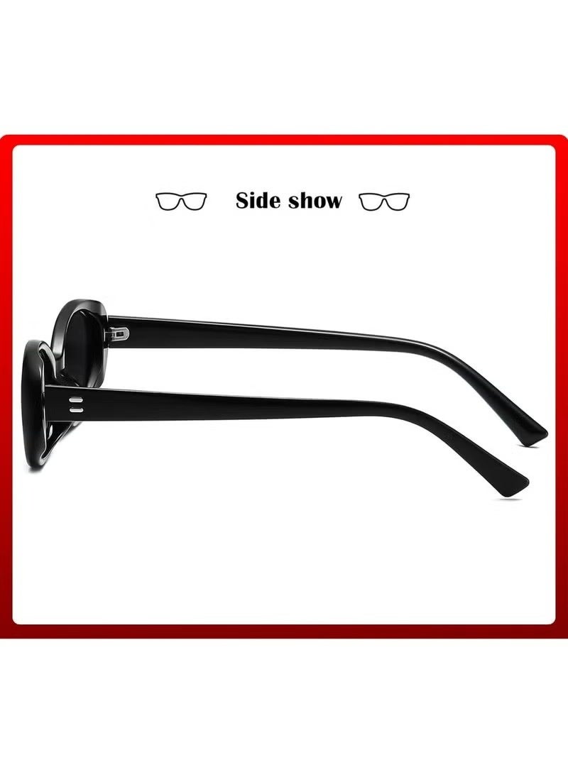 Retro Oval Sunglasses for Women Men Fashion Small Oval Sunglasses 90s Vintage Shades - Image 4