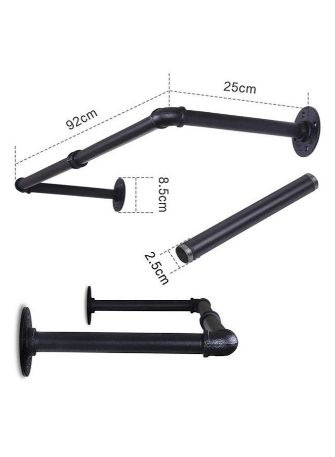 Bukela Wall Mounted Clothes Rack Space-Saving Hanging Clothes Rack（BLACK） - Image 3