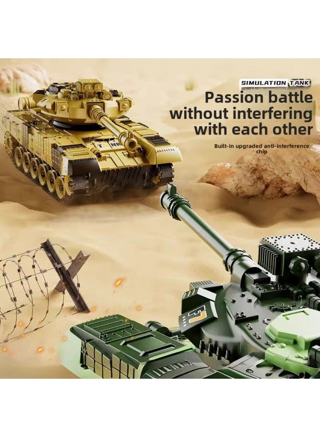 دبابة سيارة كبيرة الحجم تعمل بالتحكم عن بعد للأطفال، نموذج زاحف مدرع، يمكن أن تطلق سيارة كهربائية للأولاد هدية عيد ميلاد - اللون: إصدار زاحف بتسع اتجاهات، ساعة مستشعر الجاذبية للدبابات الخضراء العسكرية، 1 بطارية ليثيوم - Image 4