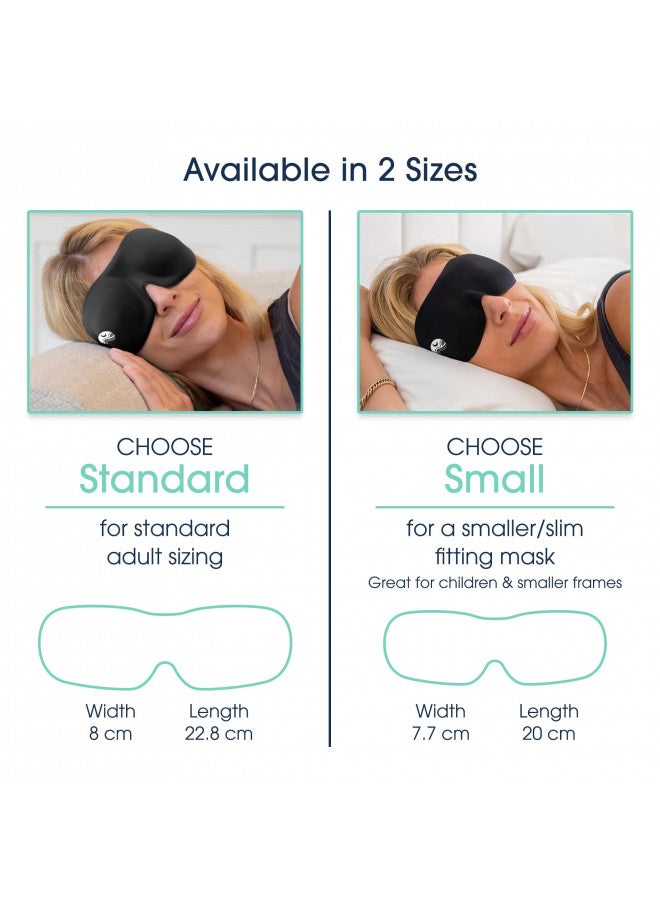 nidra Nidra Sleep Mask for Women and Men, Blackout Eye Mask for Longer Deep Rest, 3D Comfort Contoured for Side Sleepers, Lightweight and Soft, Light Blocking for Travel, Yoga, Sleeping - Blue - Image 5