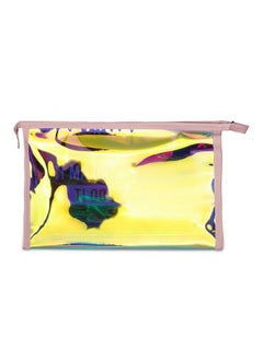 NFI essentials Glossy Makeup Pouch For Women Stylish Pouches For Makeup Accessories Storage Cosmetic Pouches Make Up Bag For Girls (Light Pink)  - Image 4