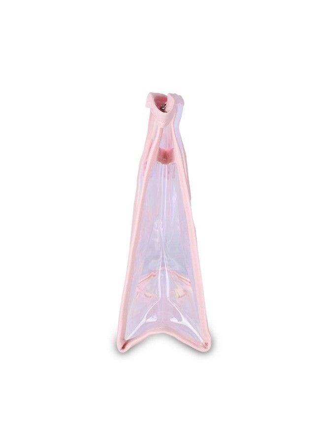 NFI essentials Glossy Makeup Pouch For Women Stylish Pouches For Makeup Accessories Storage Cosmetic Pouches Make Up Bag For Girls (Light Pink)  - Image 5