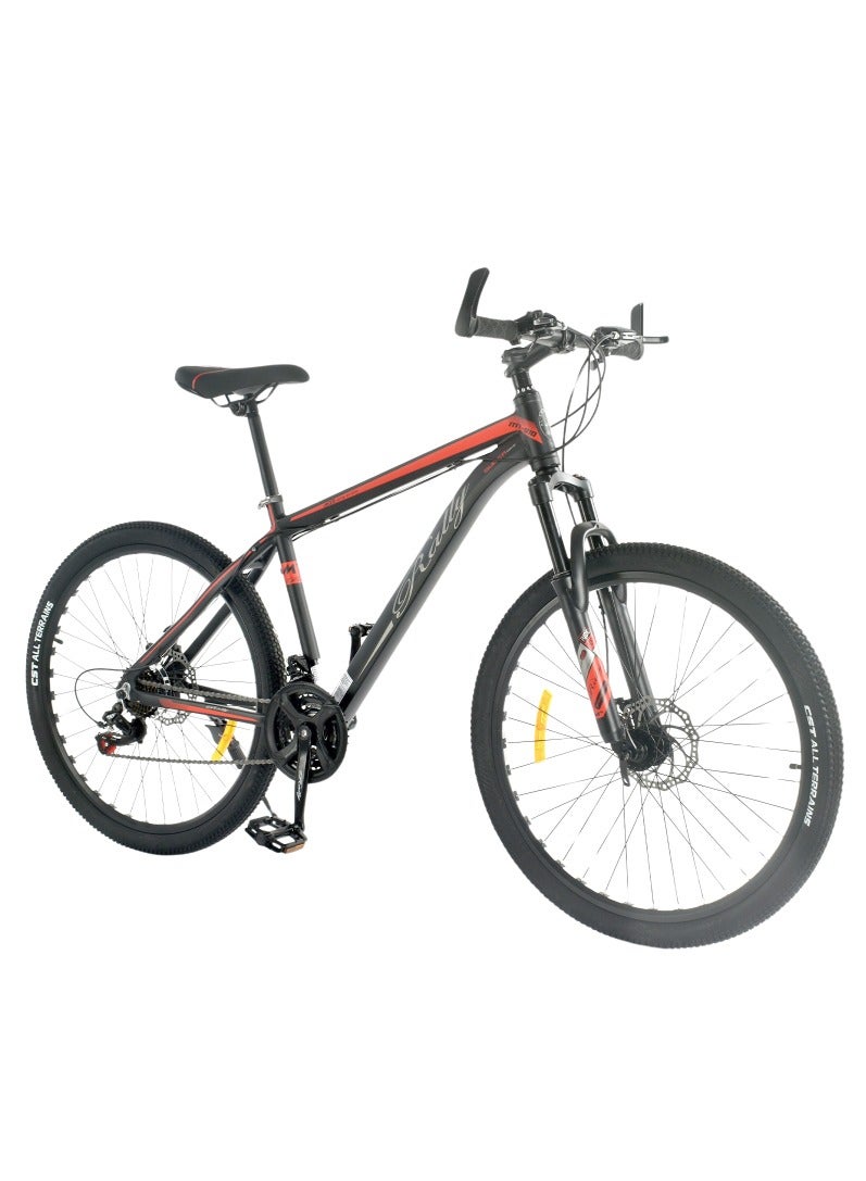 26 inch bike with aluminum frame and shock absorbers
