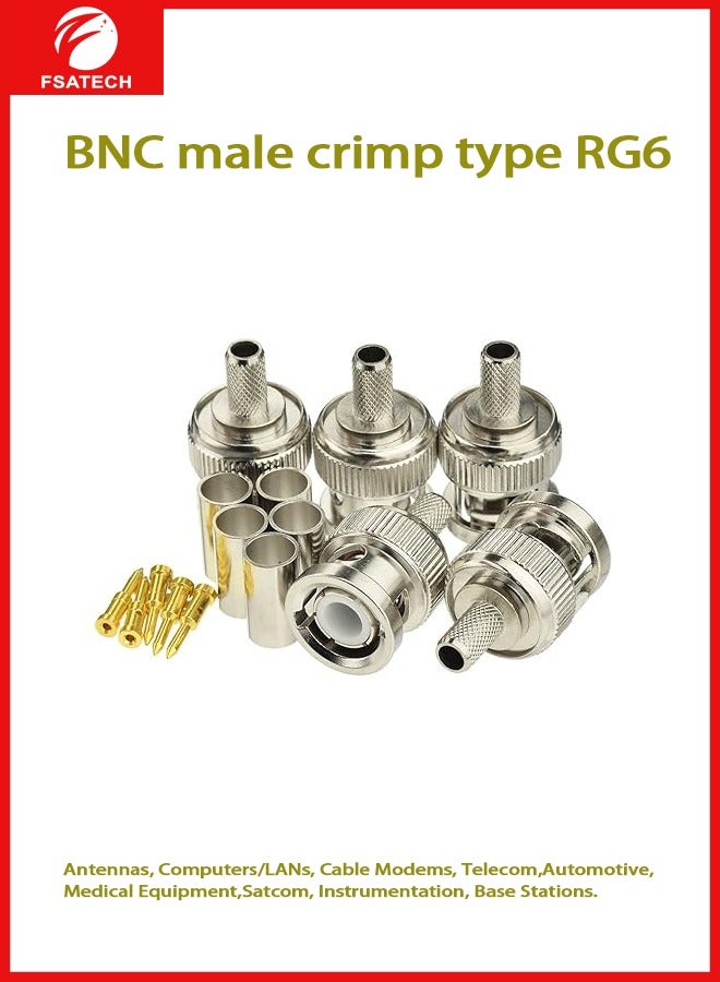 FSATECH BNC male crimp type, RG6 - Image 3