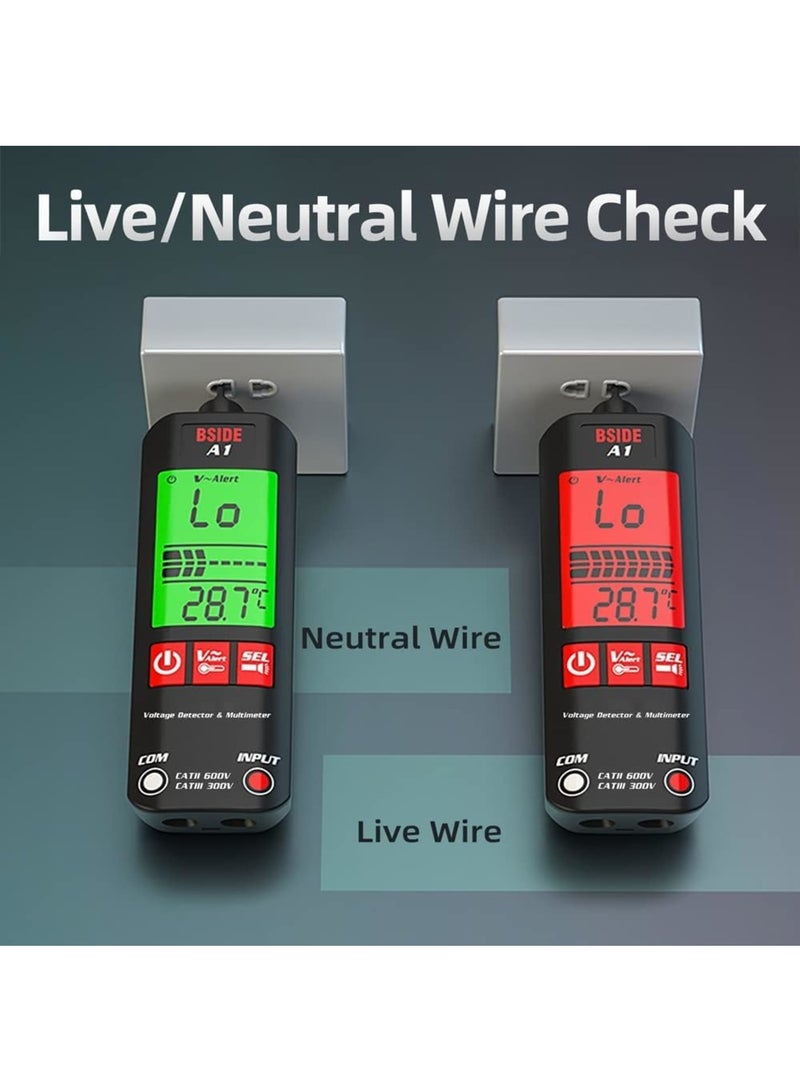 Zikra Automatic Anti-Burn Intelligent Digital Multimeter, Zero and Fire Wires Tester Non Contact Voltage Detector, Fast Accurately Measures Voltage, Current, Conductor On/Off, Color Ring Resistance - Image 3