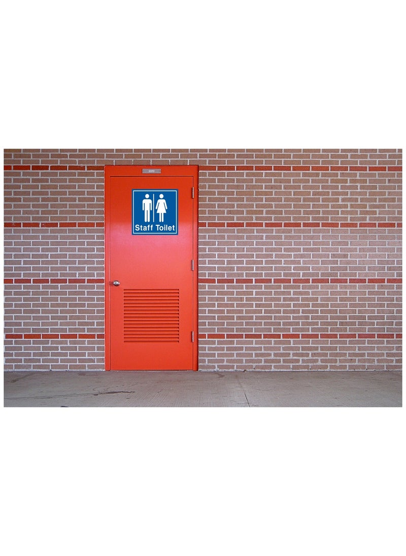 Generic - Guidance sign, sticker for bathroom doors, vinyl for men's and women's bathrooms, to guide the toilet door and the walls of the house, blue color, 15 x 15 cm - Image 1