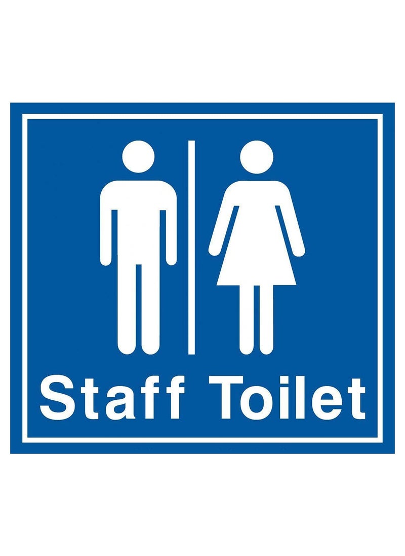 Generic - Guidance sign, sticker for bathroom doors, vinyl for men's and women's bathrooms, to guide the toilet door and the walls of the house, blue color, 15 x 15 cm - Image 1