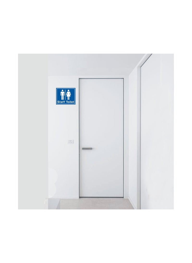 Generic - Guidance sign, sticker for bathroom doors, vinyl for men's and women's bathrooms, to guide the toilet door and the walls of the house, blue color, 15 x 15 cm - Image 1