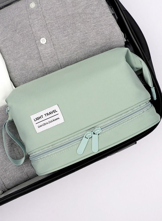 Sharpdo Portable Cosmetic Bag, Large 2-Layers Waterproof Makeup Bag Organizer Case with Handle and Compartment - Image 3