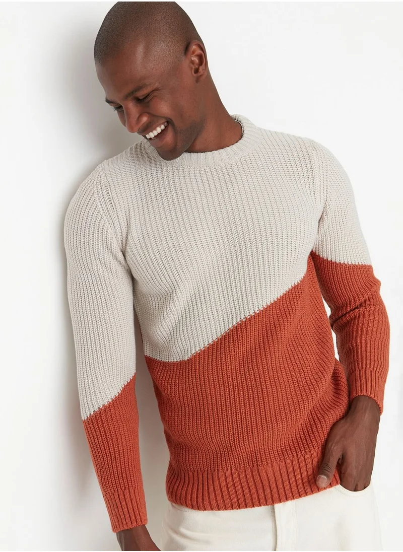 trendyol Color Block Knitted Sweater