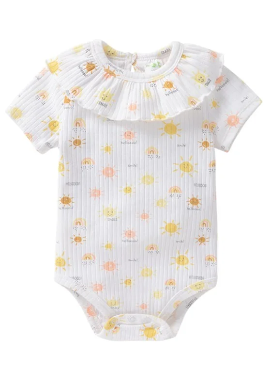 بمبىمىشى Bambimici Sun Print Short Sleeve Bodysuit