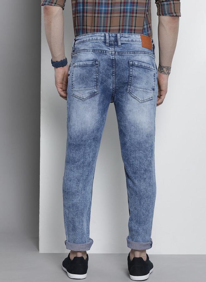 The Indian Garage Co Men Mid Rise Heavy Fade Slim Fit Jeans - Image 3
