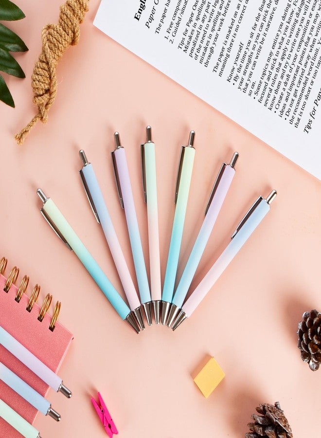 Kutoda Gel Pens, 12Pcs 0.5mm Black Ink Pens Fine Point Smooth Writing Pens, Retractable Cute Pens for Journaling Note Taking with Gradient Color, Back to School Office Supplies Stationery Gifts for Women - Image 2