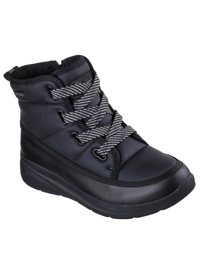 SKECHERS Women's Tahoe Snow Boot, Black/Black, 36.5 EU - Image 3