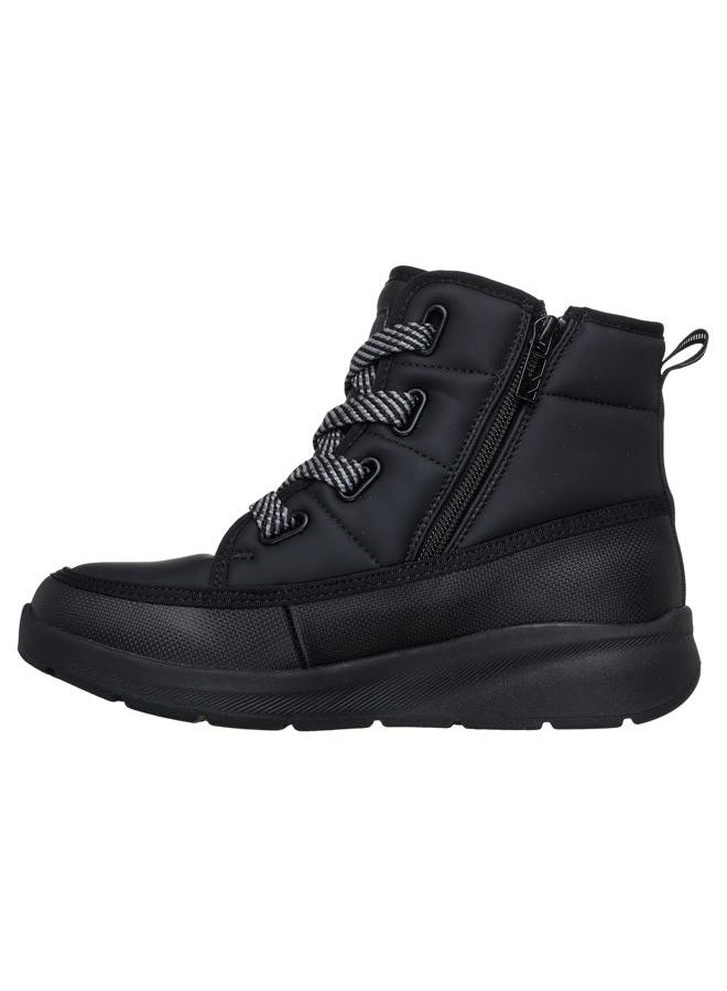 SKECHERS Women's Tahoe Snow Boot, Black/Black, 36.5 EU - Image 2