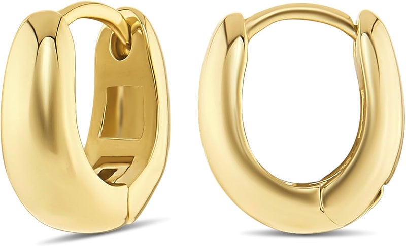 MILLA 14k Gold Huggie Earrings or Sterling Silver Huggie Earrings for Women Multipack & Individuals - Ear Huggers Earrings for Women Trendy Y2K Earrings, Preppy Earrings - Lightweight & Hypoallergenic - Image 1