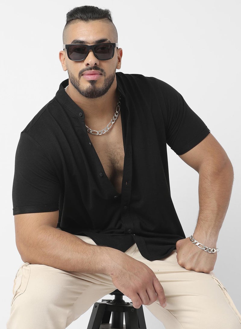 Instafab Plus Basic Button-Up Shirt - Image 1