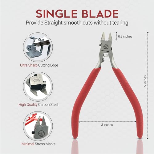Valtcan Model Kit Nipper with Ultra Fine Blade precise Hobby Tool Single Sided Blade Cutter to Reduce Nub Stress Marks - Image 5