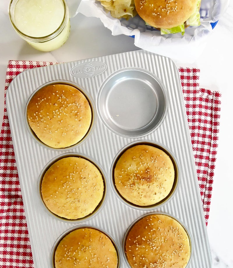 USA Pan Bakeware Nonstick Mini Round Cake Pans, Aluminized Steel - Image 2